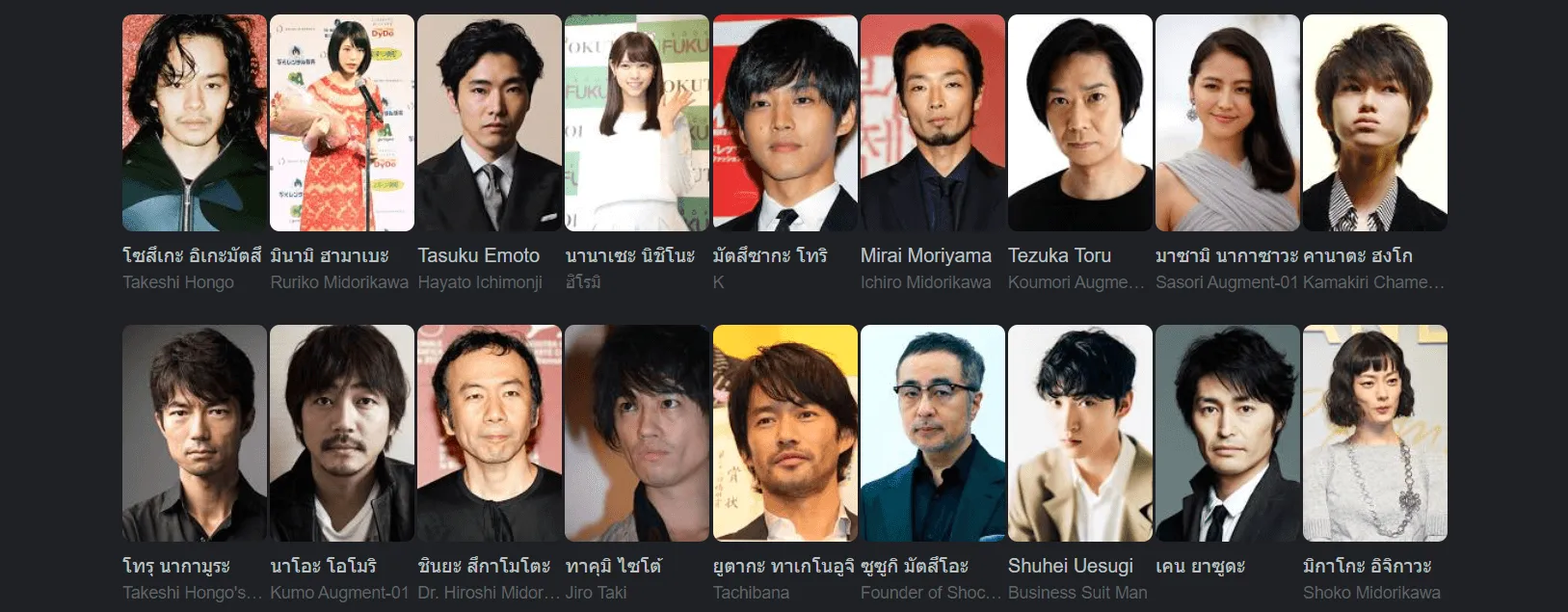 นักแสดงนำ Shin Kamen Rider (1) นักแสดงนำ Shin Kamen Rider